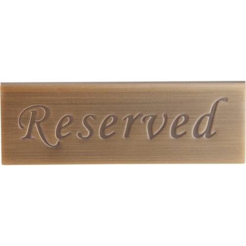 Table Reserved Sign Stainless Steel Reservation Place Card for Restaurant