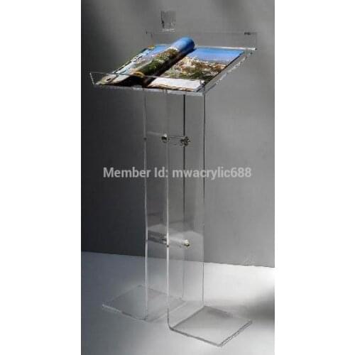 Pulpit furniture Free Shipping Hot Sell Deluxe Beautiful Modern Design Cheap Clear Acrylic Lectern acrylic podium