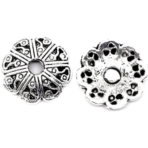 50-200pcs 6-12mm Zinc Alloy Eight Petals Beads End Caps Hollow Out Flower Loose Spacer Beads For Jewelry Making Accessories Diy