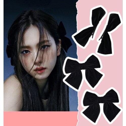 2/1Pc Korean Bow Hairpin for Women Girls Headdress Bangs Hairclip Hairgrips Cute Back Head Top Clip Hair Accessories Hair Clip