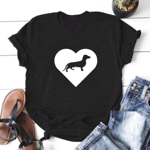 Women Black Camiseta Mujer Casual Tee Shirt Femme Top Dog Lover Cotton Funny T Shirt Women O-neck Short Sleeve Summer Tshirt