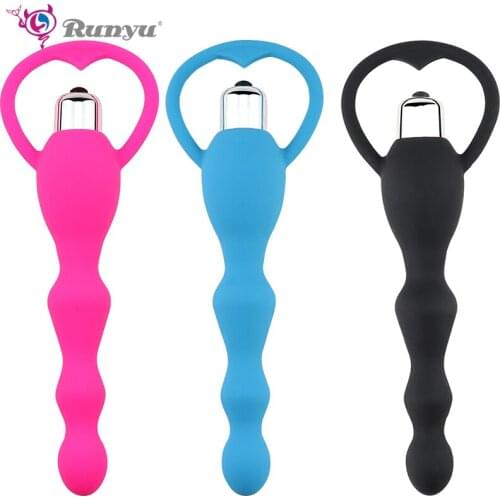 Woman Sex Anal Vibrator Sex Toy for Women Anal Beads Vibrator Gay Toys Prostate Massage Smooth Butt Silicone Plug Adult Products