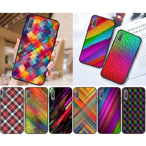 Zororong Rainbow Stripe DIY Luxury Phone Case For Samsung Galaxy S10 20 Note10 20 A30 50 70 71 Plus Ultra