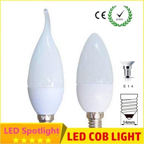 1PCS E14 LED Candle Bulb 7W 5W SMD2835 AC220 E27 LED Candle Lamp Warm White/White crystal Lamp Ampoule Bombillas Home Light