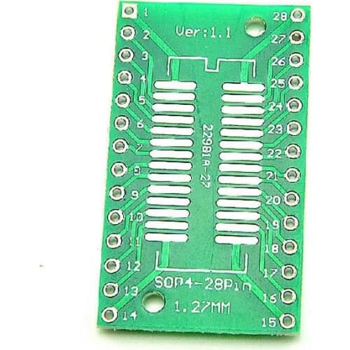 10PCS TSSOP28 SSOP28 SOP28 SMD to DIP28 IC Adapter Converter Socket Board Module Adapters Plate 0.65mm 1.27mm Integrate