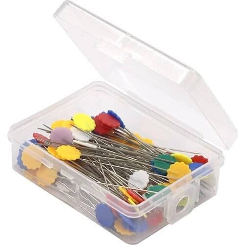 100pcs Patchwork Pins Flower Button Head Pins DIY Quilting Tool Sewing Accessories Hand Sewing Needles Sewing Pins