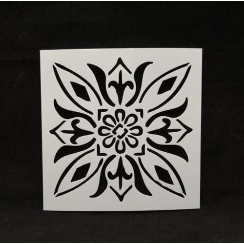 15*15 Vintage flower 3 Layering Stencils for Diy scrapbook/photo album Decorative Embossing coloring,painting stencil,home decor