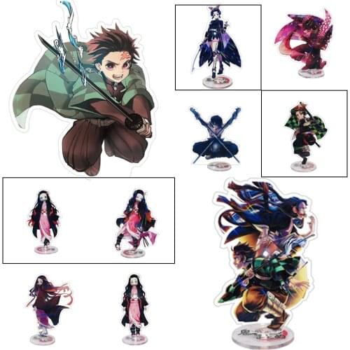 16cm Anime Demon Slayer Kimetsu no Yaiba Figure Kamado Tanjirou Kamado Nezuko Acrylic Stand Figure Christmas Toy Gift