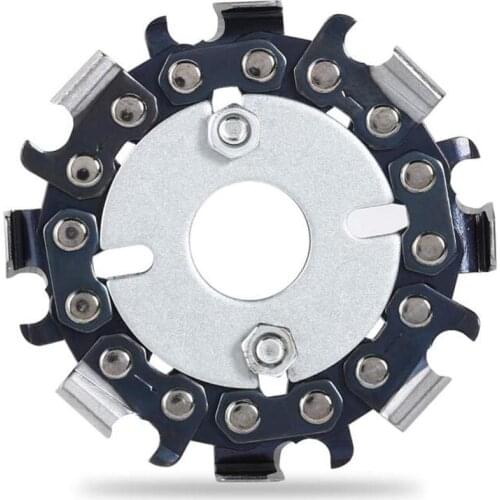 8 Teeth 2.5 Inch Angle Grinder Chain Disc Anti-Kickback Wood Carving Disc Saw Blade with Double Saw Teeth