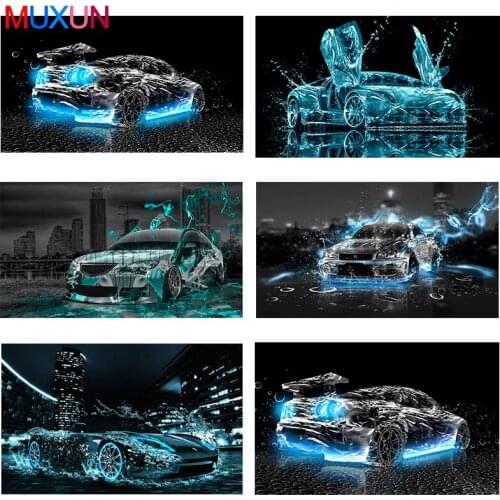 Muxun 5D Diy Full Square Drill Diamond Painting Cross Stitch Gorgeous Sports Car Embroidery Rhinestone Mosaic Home Decor Rp695