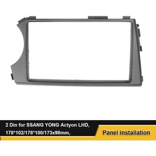2Din Car Stereo Fascia For SSANG YONG ACTYON LHD 2006-2009 Radio DVD Frame Panel Mount Dash Installation Tirm Kit Bezel