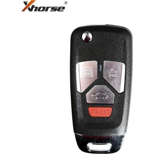 Xhorse XNAU02EN Wireless Remote Key For Audi Flip 4 Buttons Key English Version One Pcs