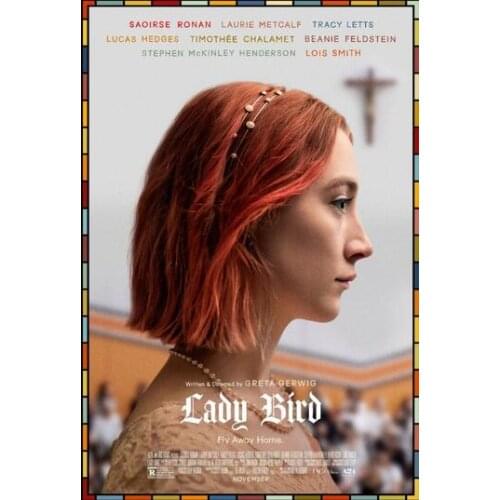 More style LADY BIRD Movie Art Film Print Silk Poster Home Wall Decor 24x36inch