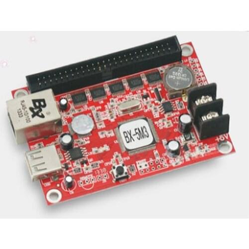 BX-5M3 LAN and USB port single and dual color large area led screen controller(come with HUB12 adapter)