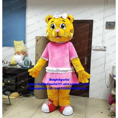 Long Fur Female Tiger Daniel Tiger And His Friends Mascot Costume Adult Character Performing Arts Showtime Stage Props zx2005
