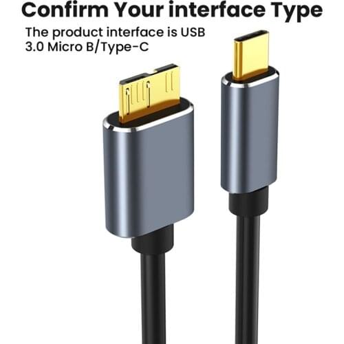 Micro B USB C 3.0 Cable 5Gbps External Hard Drive Disk HDD Cable For Samsung S5 Note3 Toshiba WD Seagate HDD Data USB3.0 Cables