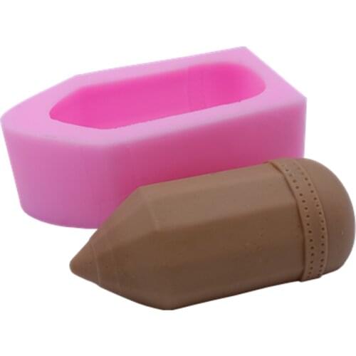 Pencil Design 3D Soap Mold Food Grade Cake Molds Handmade Silicone Mould for Soap Making