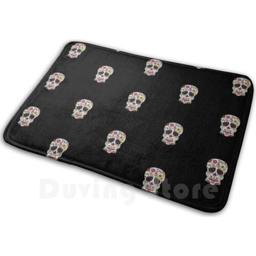Dia De Los Muertos Sugar Skull Face Carpet Mat Rug Cushion Soft Dia De Los Muertos Sugar Skull Face Dia De Los Muertos