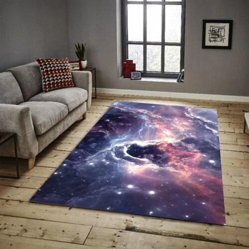 Starry Sky Area Rugs Non-Slip Floor Mat Galaxy Star Doormats Rug Carpet for Bedroom Indoor Outdoor Kids Play Mat Throw Rug