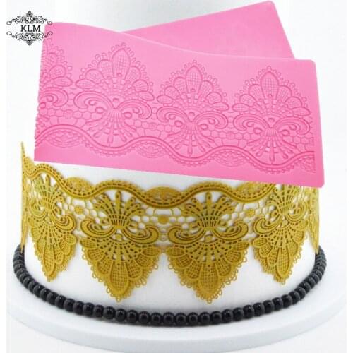 KLM Retro Hollow Lace Silicone Mould Kitchen Baking Fudge Cake Decorating Edge Tool