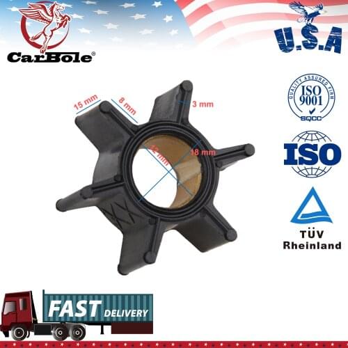 Water Pump Impeller For Mercury Mariner 4-4.5-7.5-9.8HP Outboard Motor Black 6 Blades Boat Parts & Accessories