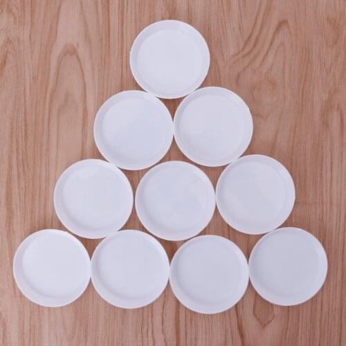 Hot! 10Pcs Plastic Round Rhinestones Beads Crystal Nail Art Sorting Trays White