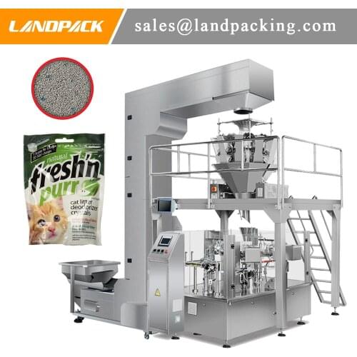 Multifunctional Automatic Cat Litter Stand Up Zipper Pouch Filling And Sealing Machine
