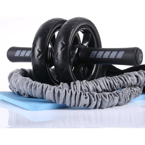 Muscle Abs pull rope set Exercise Double Wheel Abdominal Power Wheel Ab RollerTrainer Training Workout Equipments At Home Gym
