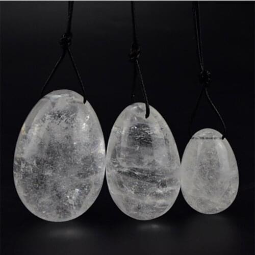 Natural Yoni Egg Set Drilled White Crystal Jade Eggs Women Kegel Exerciser Jade Massager Vaginal Muscles Tightening Kegel Eggs