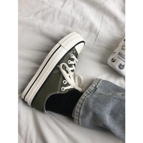 2021 spring and autumn new ladies low-top canvas shoes Korean version of all-match casual trendy sneakers