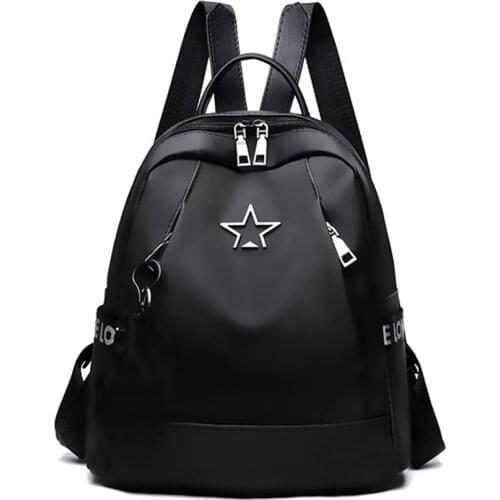 New Womens Backpack PU Leather Travel Shoulder Bag Shoulder Bag Girl Multifunctional Small School Backpack For Women Black