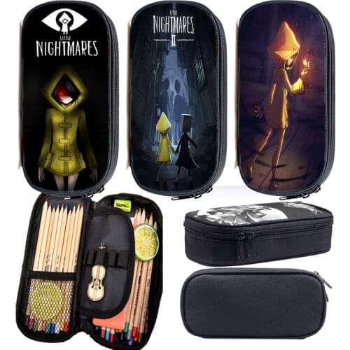 Little Nightmares 2 Pencil Cases Boys Multifunction Pencil Holder Girls Cosmetic Bag School Stationery Box Home Storage Bag