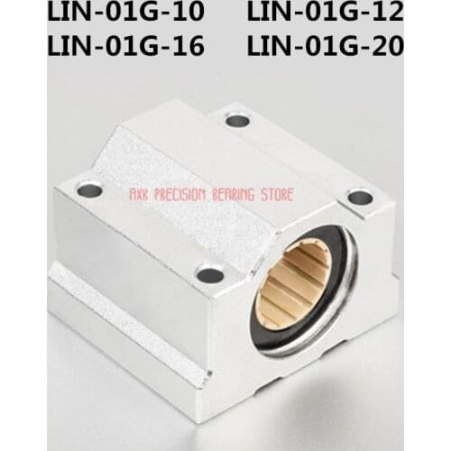 AXK Linear Rail Plastic Bearings Oilless Wear Resistant Sets Engineering Modified Lin-01g-12/16/20 Scs10 Scs12 Scs16 Scs20