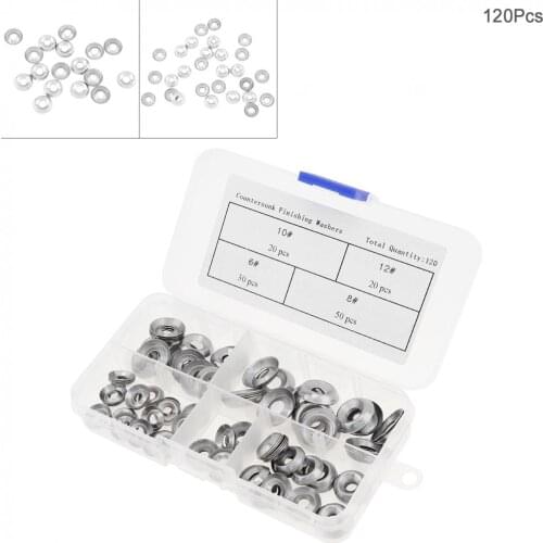 Fisheye washer package 120pcs/set Stainless Steel Fish Eye Gasket with M6 M8 M10 M12 Bump Gasket Elastic Hollow Gasket Washer