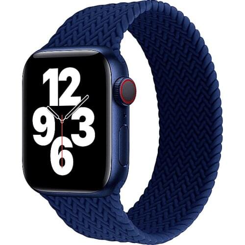 Silicone Strap For Apple Watch band 44mm 40mm 38mm 42mm braided solo loop watchband Elastic bracelet iWatch Series 6 5 4 3 SE 2