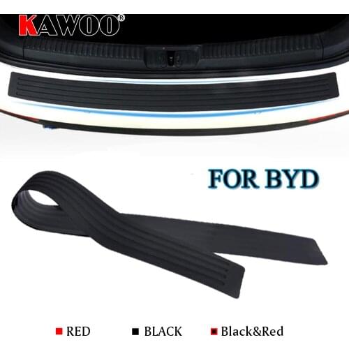 KAWOO For BYD F0 F3 F3R F6 Rubber Rear Guard Bumper Protect Trim Cover Sill Mat Pad Car Styling Accessories