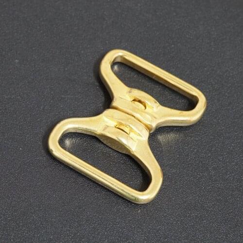 SK905) 2pc Solid Brass double-ring Leathercraft Hardware