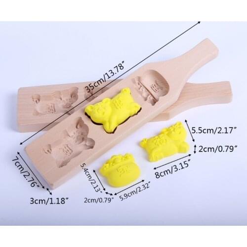 Pig Mooncake Mold Chinese Traditional Mid-autumn Festival Moon Cake Mould Tool