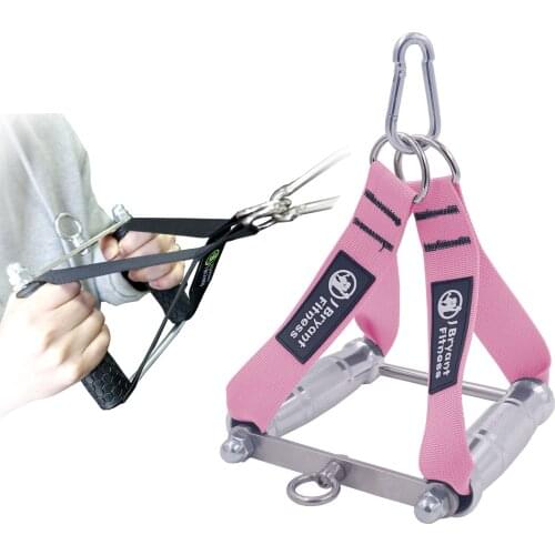 Gym Rowing Double D Handle Lat Push Down V Bar Cable Machines Attachment Multifunction Triceps Strength Workout Exercise Trainer