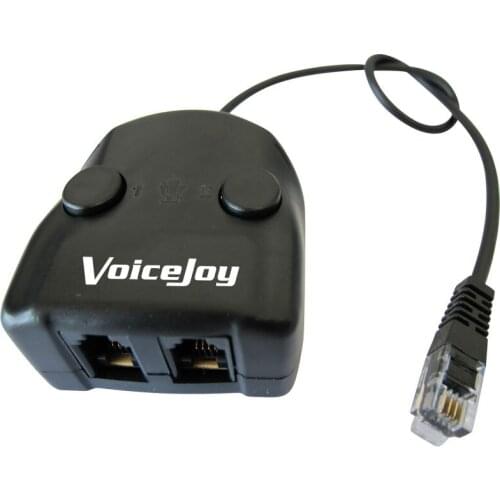 HEADSET BUDDY TRAINING ADAPTOR WITH TWO MUTE BUTTONS +TWO Volume Dual RJ9 Sockets to RJ9 Headset Male plug