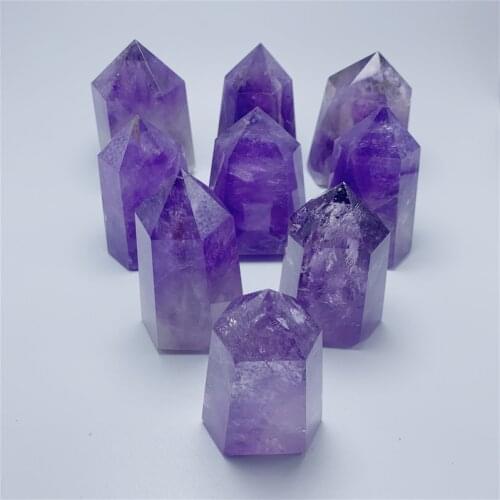 High quality Natrual amethyst quartz wand reiki healing crystals point for home decoration