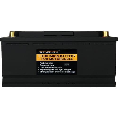 High Power Jump Starter Motor Car LiFePO4 battery 100-20 12V 100AH CCA 1900A With BMS Voltage Protection lithium iron battery