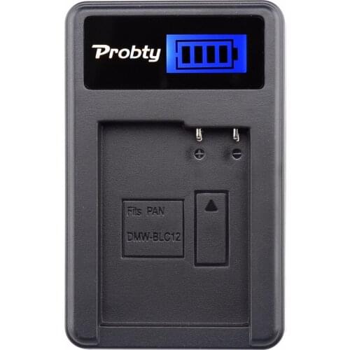 Probty DMW-BLC12 DMW BLC12 LCD USB Charger for Panasonic Lumix DMC-FZ200 DMC-FZ1000 DMC-G5 DMC-G6 DMC-GH2 Digital Cameras