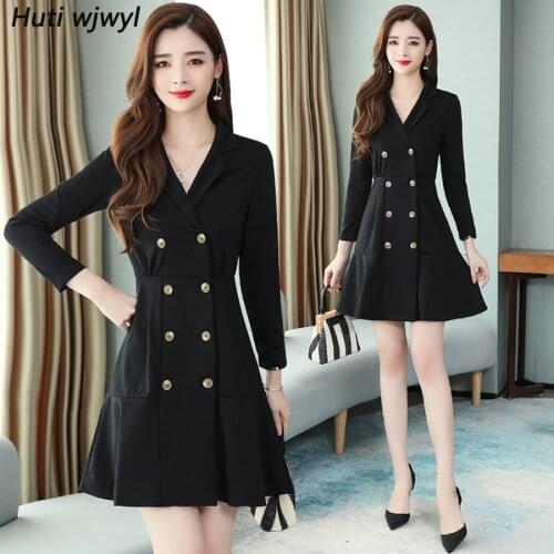 2020 Vintage Chic Black Sexy Mini Dresses Autumn Winter Plus Size Print Long Sleeve Dress Elegant Women Bodycon Party Vestidos