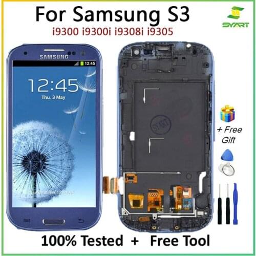 LCD Display Touch Screen Digitizer Assembly With Frame 4.8''For Samsung Galaxy S3 i9300 i9300i i9308i i9305 lcd srcreen