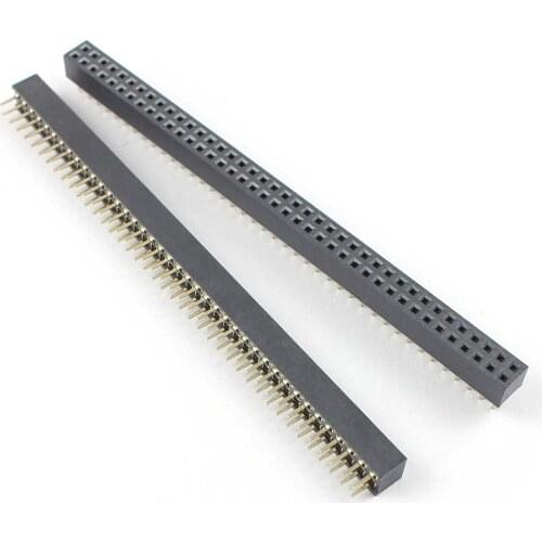 100pcs/lot 2.0mm Pin Header 2X40 pin 2x40 Pin 80P Double Row Female Straight Header Pitch Socket Pin Strip