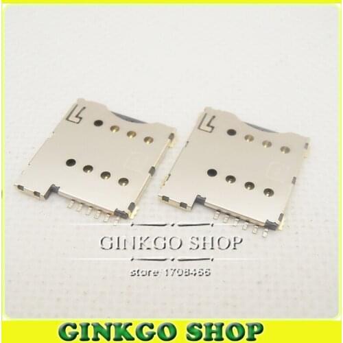 100pcs/lot High Quality Mobile Phone Micro Sim card Slot 6P Self Push Type SIM card connector Holder Free Shipping