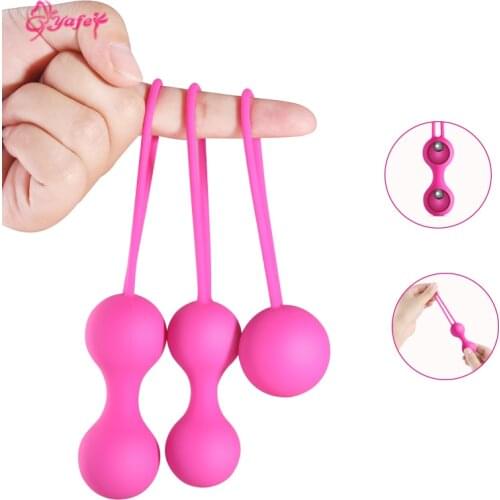 100% Silicone Kegel Balls Smart Love Ball Vaginal Tight Exercise Sex Machine Vibrating eggs Ben Wa Balls Sex Toys for Women