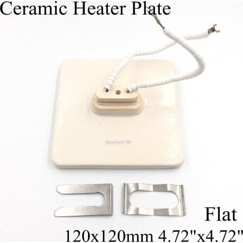 120*120mm Flat Vacuum Injection Molding Machine Repair Far-infrared IR Ceramic Heating Plate Air Ceramic Heater Board Pad