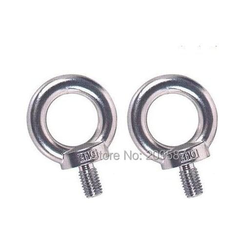 2pcs Eyes Bolts M10 Metric Threaded Marine Grade Boat Stainless Steel Lifting